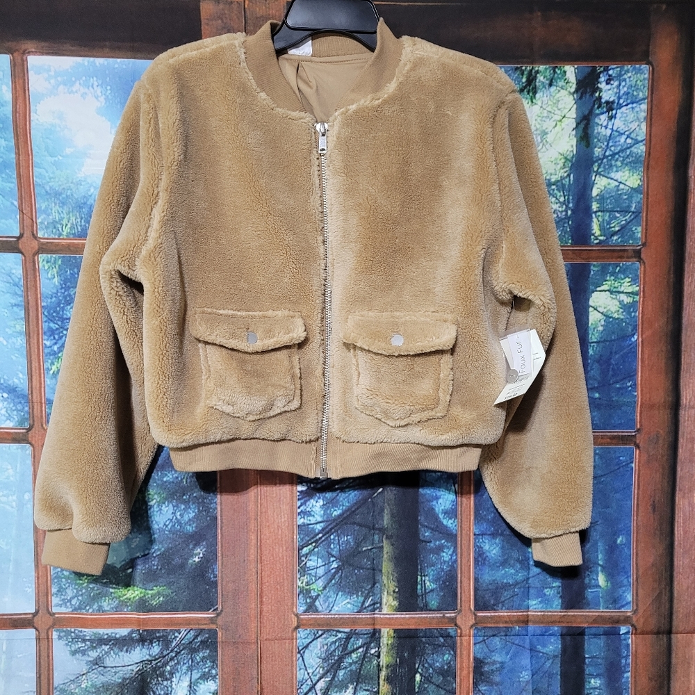 (3620) NoBo Bomber Jacket, Women's Size Small(3-5) Tan,